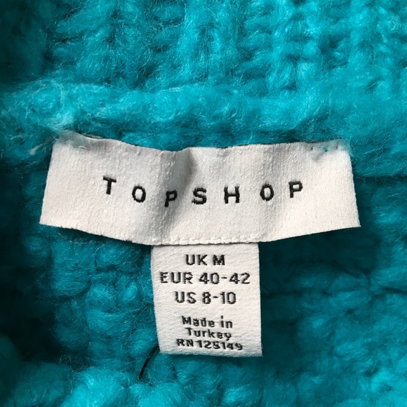 NWT Women's Topshop Mixed Stitch Roll Neck Sweater - Picture 4 of 8